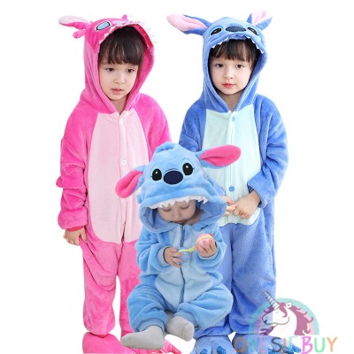 Baby Stitch & Angel Onesie Animal Costumes Outfit for Todders Girls & Boys