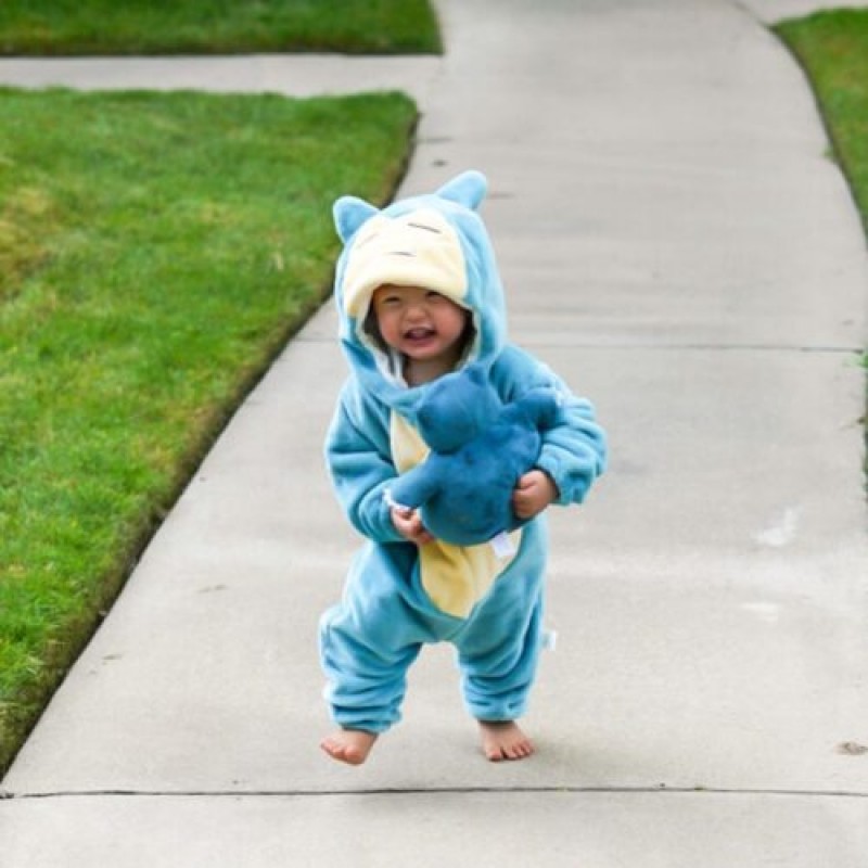 Infant & Toddlers Snorlax Costume Onesie Romper Halloween Outft Suit
