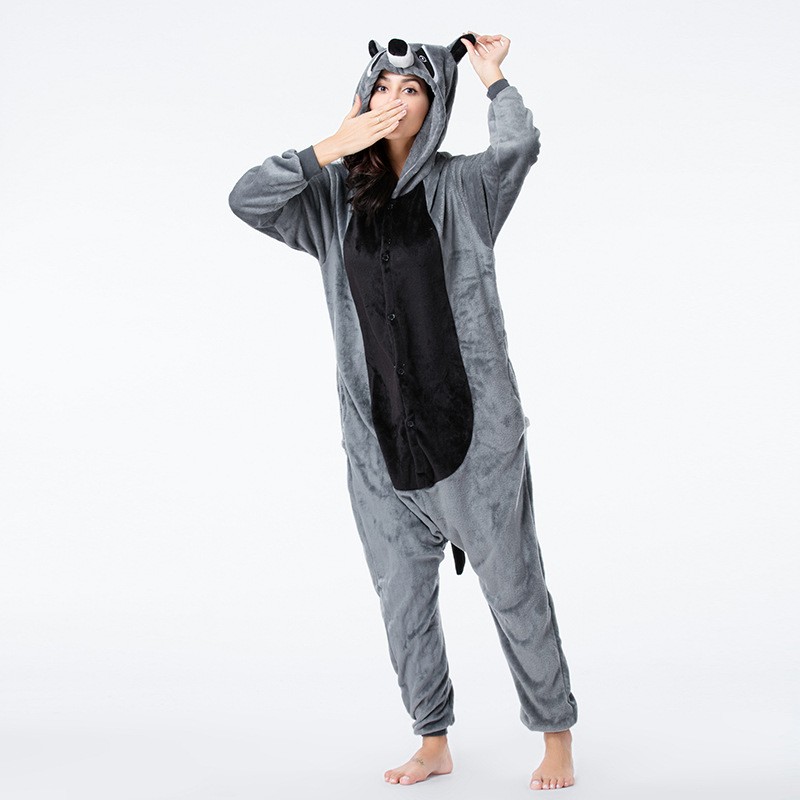 Raccoon Kigurumi Jumpsuit Cute Animal Onesies - 4kigu  Cute sleepwear,  Onesie costumes, Adult onesie pajamas