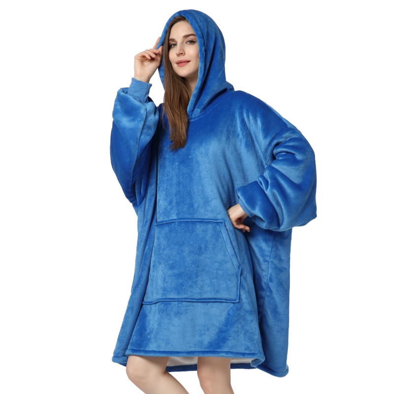 Blanket Hoodie for Adults Unisex Oversized Sweatshirt Winter Warm Sherpa TV  Wearable Blanket