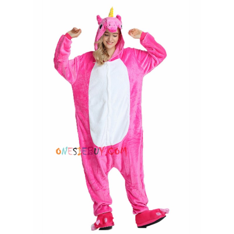 Rose Unicorn Kigurumi Onesie Pajamas Animal Costumes For Women & Men