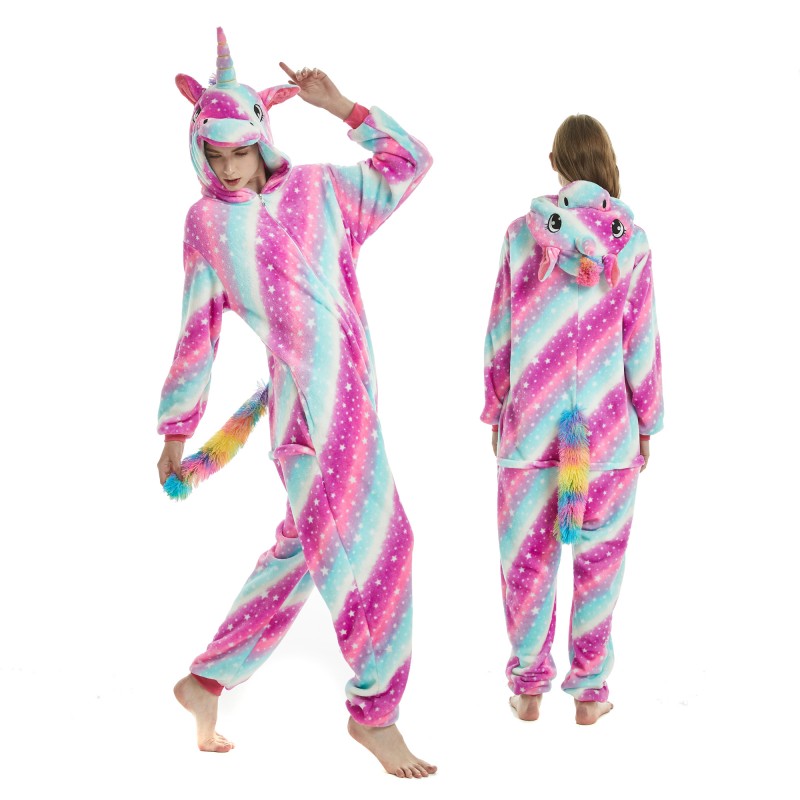 Adult Purple Dream Unicorn Onesie Cute Animal Pajamas on Sale