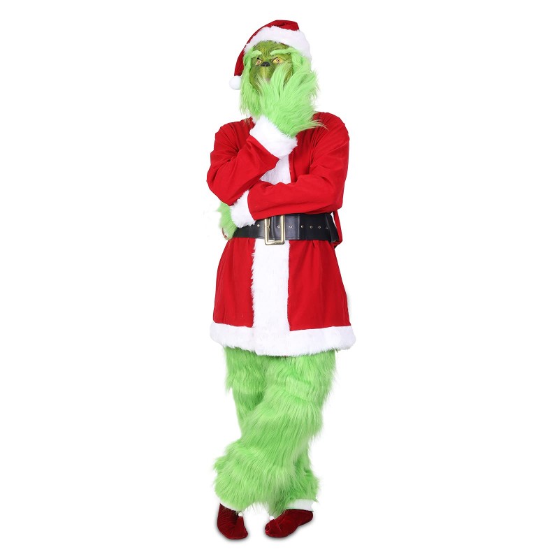 Grinch Costume for Adult Xmas Outfit Full Sets 