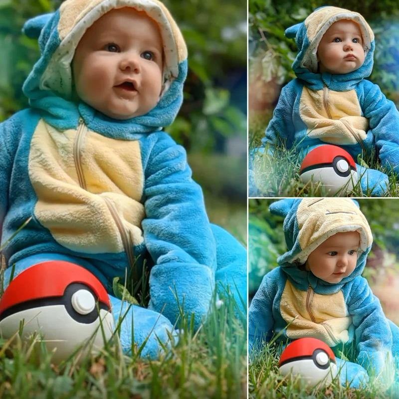 Infant & Toddlers Stitch/Pikachu/Snorlax Costume Onesie Romper Halloween  Outfit Suit
