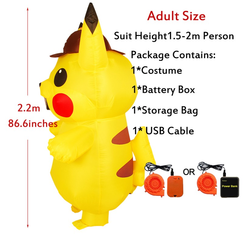 Blow Up Pikachu Costume Halloween Funny Inflatable Costumes For Kid 