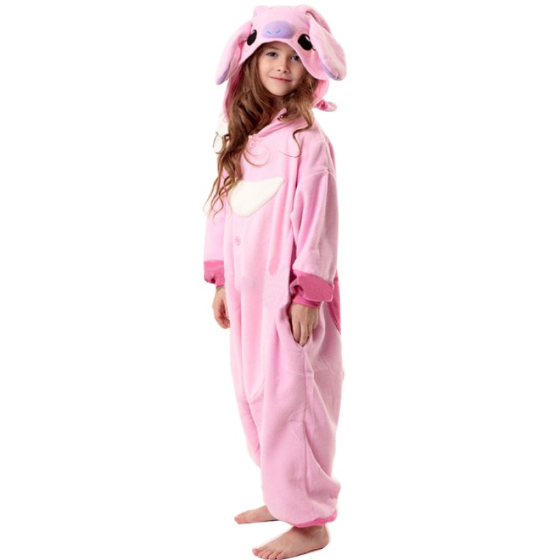 Pink Stitch Onesie Pajamas for Kids & Toddler Lilo & Stitch Animal Onesies  Costume 
