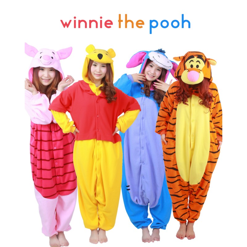 Winnie the Pooh Onesies & Tigger & Piglet & Eeyore Pajamas for Adult