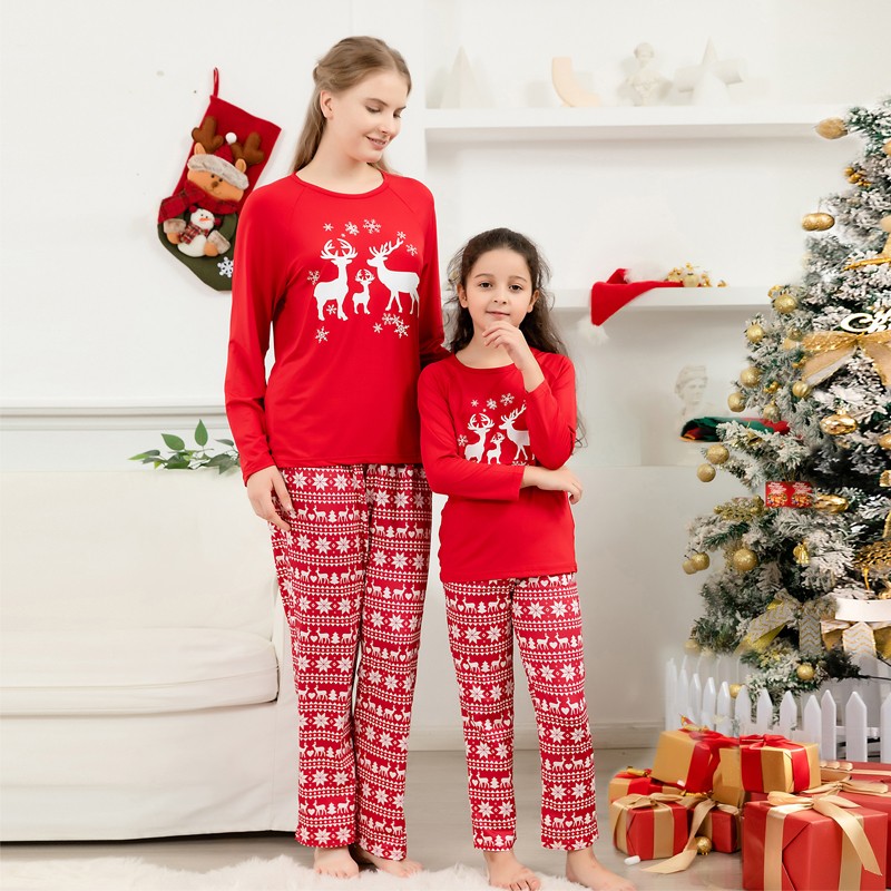 Sizet Family Christmas Pajamas Set-Matching Christmas Family Pajamas,Pyjama  Noel Famille with Elk,Red Plaid Holiday Xmas PJ's : : Clothing