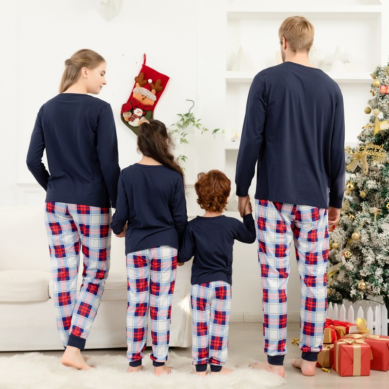Christmas Pajamas Elk Printed Matching Family Pajama Sets for Women