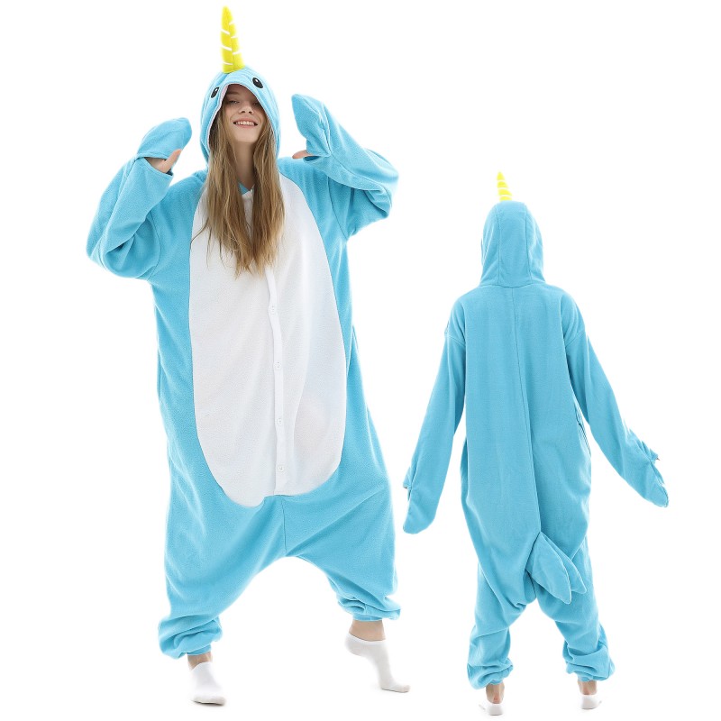 Adult Narwhal Onesie Pajamas Animal Costumes For Women & Men