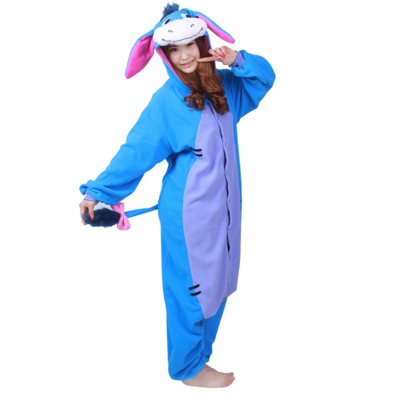 Winnie The Pooh Eeyore Costume Eeyore Onesie Pajamas For Adult & Teens ...