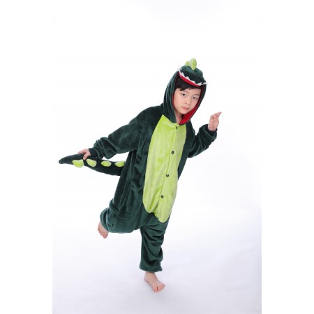animal kigurumi green Dinosaur onesie pajamas for kids