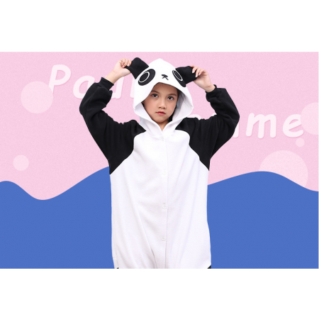 animal kigurumi black white Kungfu Panda onesie pajamas for kids