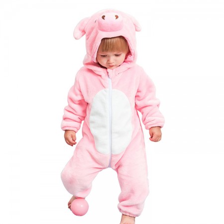 Pink Pig Onesie for Baby Romper Costume Outfit for Toddler