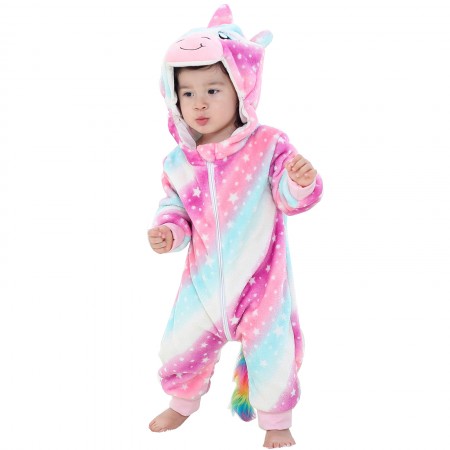 Rainbow Unicorn Onesie for Baby Romper Toddler Costume Outfit