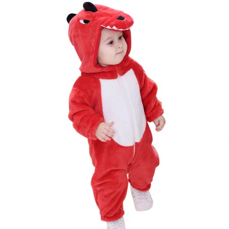 Red Dinosaur Onesie for Baby Toddler Animal Costumes Outfit