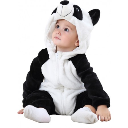 Infant & Toddlers Panda Costume Onesie Romper Halloween Outfit Suit