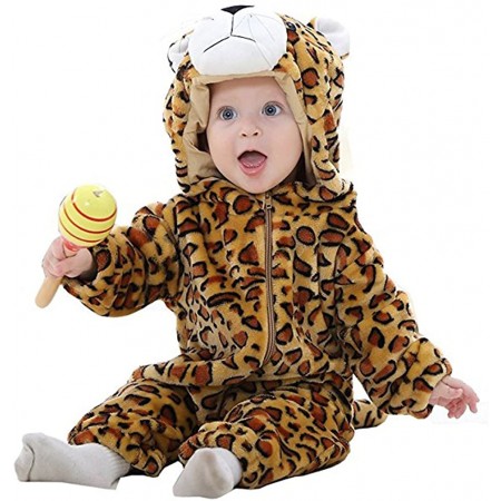 Infant & Toddlers Haloween Leopard Costume Onesie Unisex Romper Outfit Suit for Baby