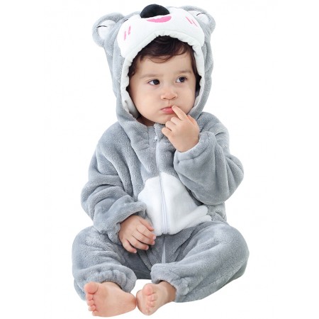 Infant & Toddler Koala Costume Onesie Unisex Romper Haloween Outfit Suit for Baby