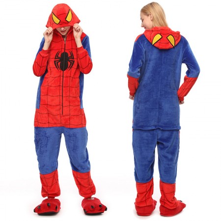 Adult Spiderman Onesie Pajamas Animal Halloween Costumes for Women & Men