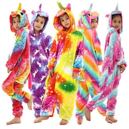 Unicorn Costumes Kids Halloween Group Costumes Idea Unicorn Onesie Girls Birthday Gift Party Wear Loungewear