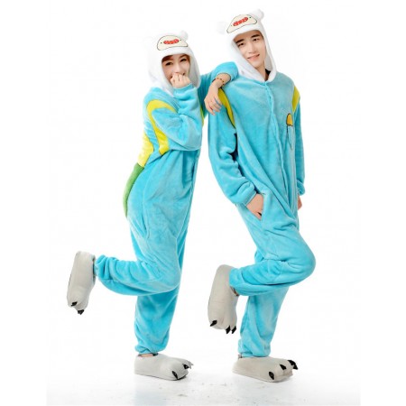 Adventure Time Finn Onesie Pajamas Animal Costumes for Adults