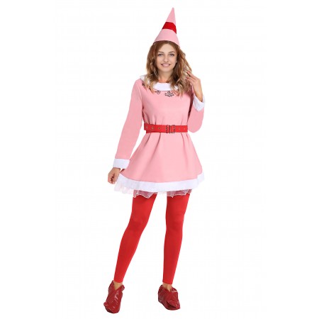 Christmas Jovie Elf Costume Santa Suit Outfit Full Set for Women