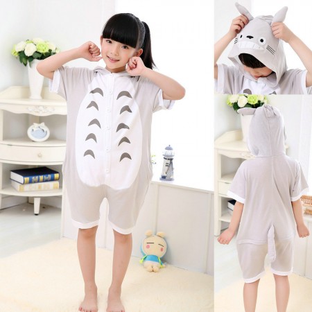 Anime Totoro kids Animal Onesies Short Sleeves Cartoon Pajama Costume