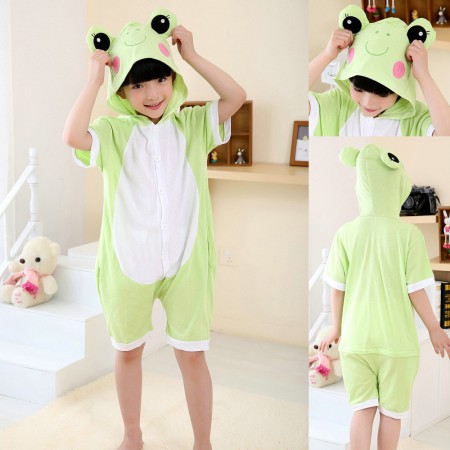Frog kids Animal Cartoon Onesies Short Sleeves Pajama Costume