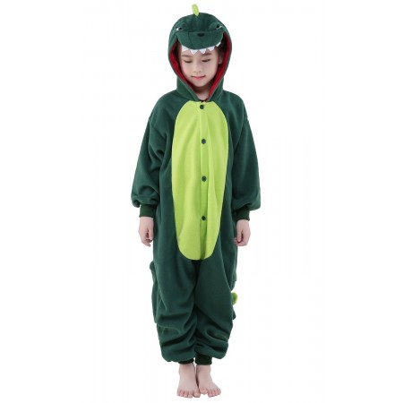 Green Dinosaur Kigurumi Onesie Pajamas Animal Costumes for Kids