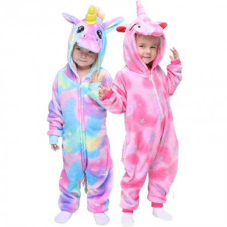 Unicorn Onesie For Toddlers Kids Boys & Girls Animal Costumes Zip Up