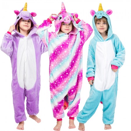 Kids Unicorn Onesie Jumpsuit Unisex Halloween Unicorn Group Costume Outfit