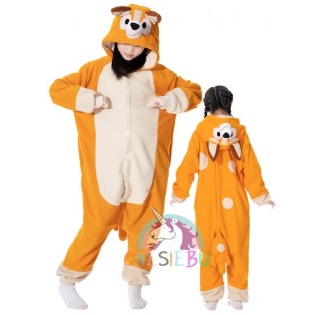 Kids Orange Dog Costume Onesie Halloween Suit for Child Boys & Girls