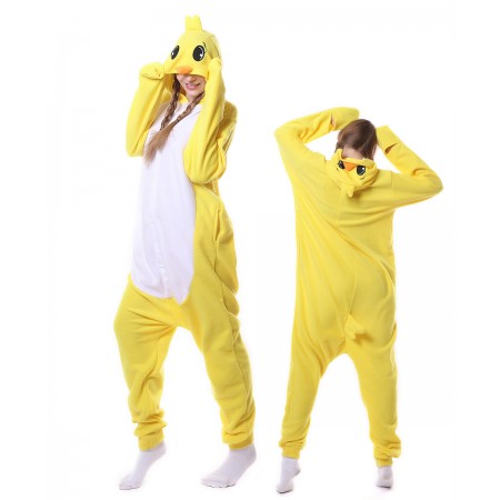 Yellow Chicken Onesie Pajama Animal Costumes For Women & Men