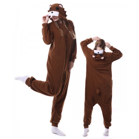 Brown Bear Onesie Pajama Animal Costumes For Women & Men