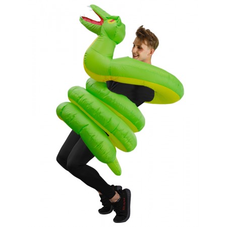 Inflatable Snake Costume Blow Up Halloween Adult Fancy Dress Costumes
