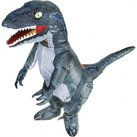 Inflatable Dinosaur Costume Halloween Blow Up Fancy Velociraptor Costumes
