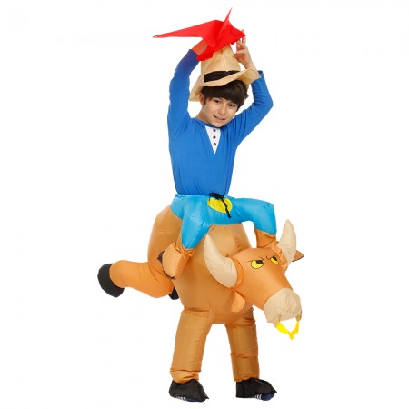 Kids Inflatable Bull Costume Halloween Blow Up Funny Costumes