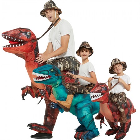 Blow Up Dinosuar Costumes Inflatable Rider Funny Halloween Costumes For Adult & Kid
