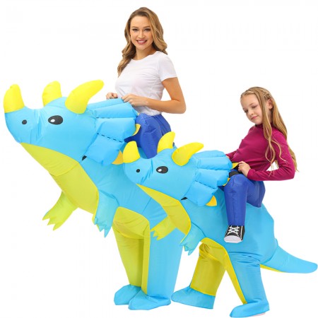 Blow Up Triceratops Costumes Inflatable Rider Funny Halloween Costumes For Adult & Kid