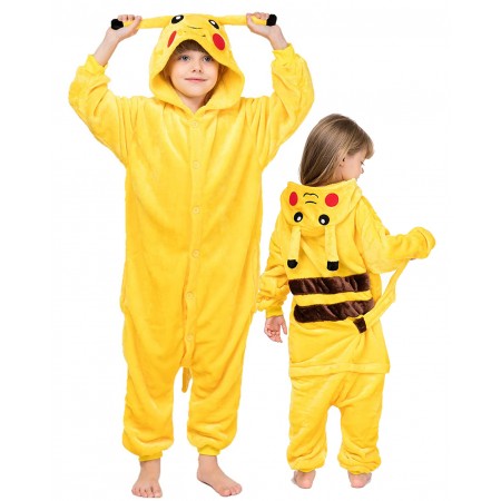 Kids Pikachu Onesie Halloween Costumes Unisex Style