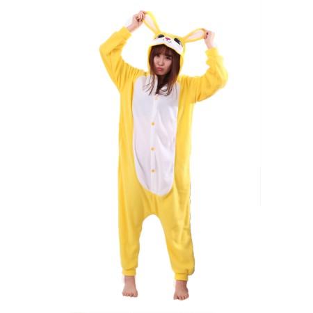 Yellow Rabbit Kigurumi Onesie Pajamas Animal Costumes For Women & Men