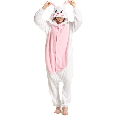 White Rabbit Kigurumi Onesie Pajamas Animal Costumes For Women & Men
