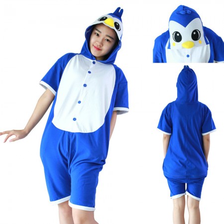Penguin Kigurumi animal onesies cosplay costumes Pajamas Short Sleeve