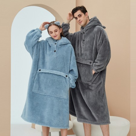 Blanket Hoodie For Couples Loungewear Matching Pajamas for Couples