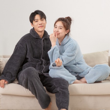 Warm Pajama Sets Flannel Lounge Set Matching Pajamas for Couples
