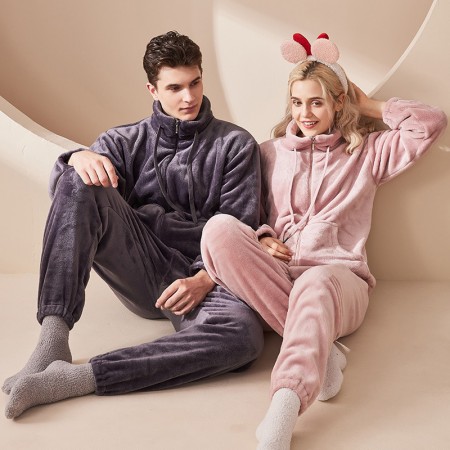 Flannel Pajamas for Lovers Mens Womens Pyjama Sets Loungewear