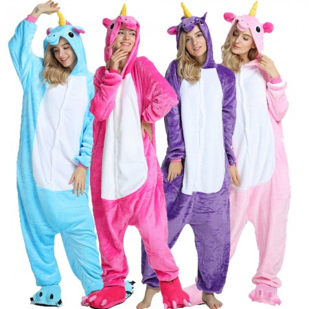 Unicorn Costumes Onesie Pajamas Loungewear Cosplay Party Suit Outfit Halloween Group Costumes Idea