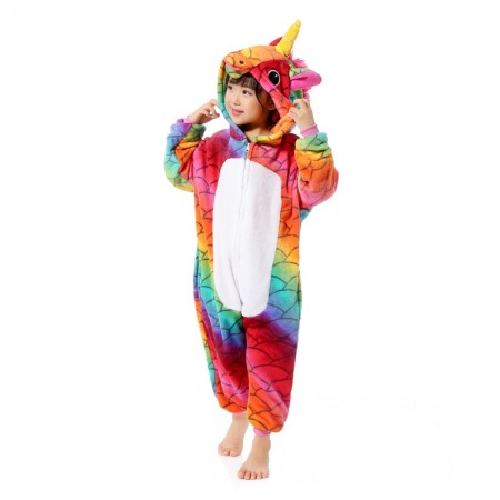 Scale Unicorn Onesie Pajamas Animal Kigurumi Costumes for Kids