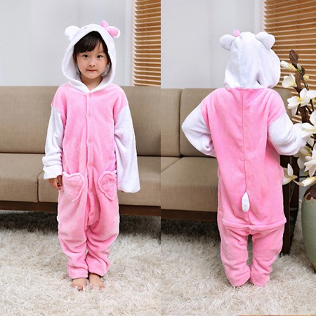Hello Kitty Cat Onesie Pajamas Animal Kigurumi Costumes for Kids